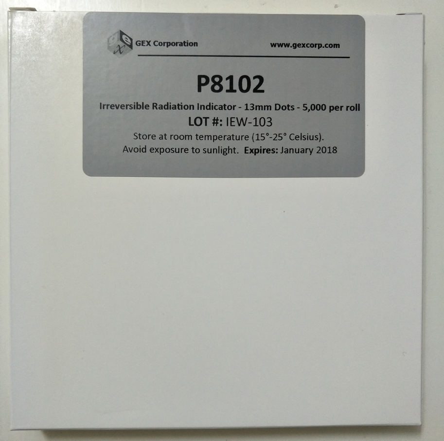 【进口优品】3kGy+钴60电子束辐照灭菌指示标签变色片指示剂卡片 - 图2