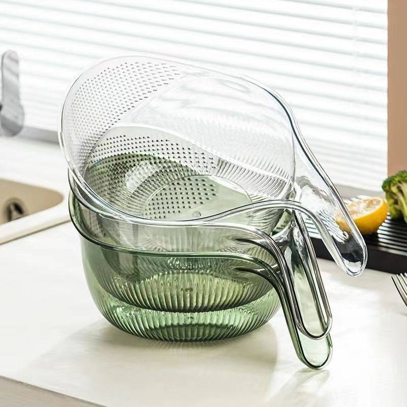加厚淘米神器舀水勺子洗米筛淘米盆厨房家用洗水果洗菜盆沥水篮子,淘宝优惠券,粉丝福利购,淘宝优惠卷