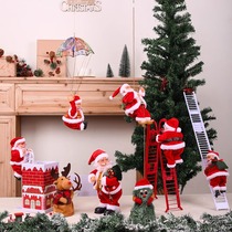 Santa Claus Climbing Rope Toy Climbing Chimney Electric Climbing will climb the rope for Christmas Children small gifts