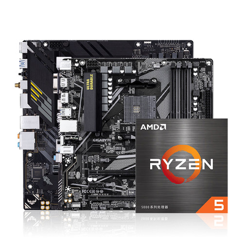AMD锐龙R5 5500X3D盒装CPU搭华硕技嘉主板台式机电脑板U套装 - 图0