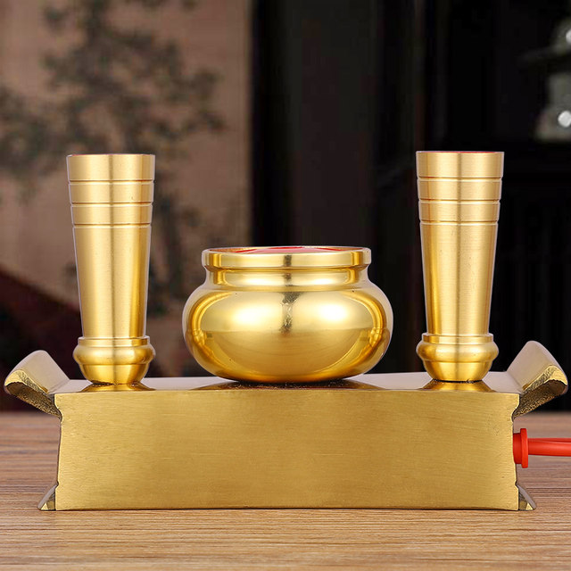 Electric candle aromatherapy furnace brass incense burner fortune electric candle