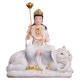 White marble Puxian Bodhisattva home Buddhist temple ornaments for worship