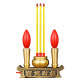 Electric candle aromatherapy furnace brass incense burner fortune electric candle
