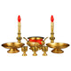 Double-eared incense burner indoor pure brass Chinese style