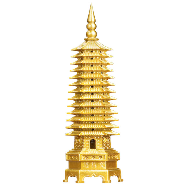 Pure brass Wenchang Pagoda ornaments for students 13th and 9th floor 13th and 9th floor pagoda flagship store study table