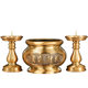 Pure brass alloy incense burner home offering three-piece candle pedestal incense candle holder integrated incense offering incense for Buddha