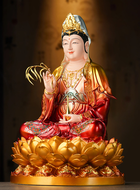 观音菩萨弥勒佛地藏王释迦牟尼娑婆四圣室内供奉家居装饰寺庙摆件