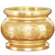 Pure brass fortune incense burner for worshiping the God of Wealth, burning incense in front of the Buddha hall, indoor household Buddhist hall decorations