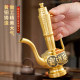 Wine bottle, antique style brass ornaments, God of Wealth, Buddhist supplies
