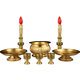 Incense Burner Set Pure Copper Fruit Plate Water Cup Lucky Candle