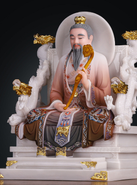 汉白玉三清道祖龙椅神像太上老君