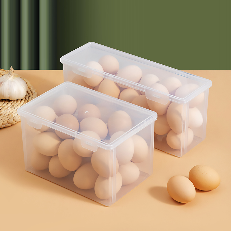 鸡蛋收纳盒冰箱用侧门放鸡蛋盒透明塑料保鲜盒挂面面条蛋架鸡蛋格