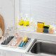 Narrow side storage rack for windowsill sink side dishwasher narrow rag rack for sponge drain rack for kitchen supplies storage rack