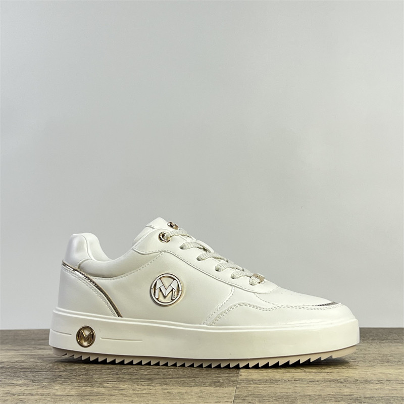 出荷兰单百搭运动鞋女鞋革面拼接复古休闲鞋厚底舒适时尚低帮板鞋 - 图0