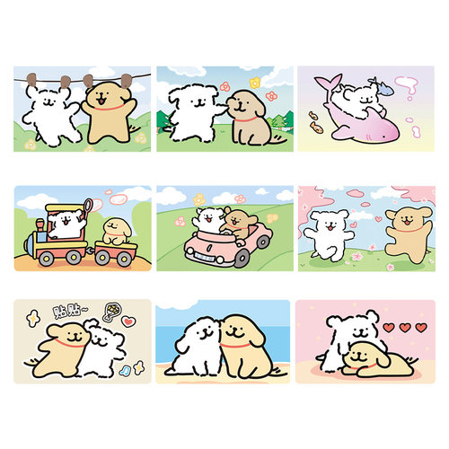 圣卡罗帝卡通小狗软硅藻泥浴室防滑地垫卫生间速干吸水脚垫家用垫 - 图3