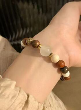 晚秋之意~新中式木质小众简约中性设计手链手串年新款气质ins手链