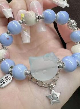 夏目友人帐衍生周边猫咪新款猫爪招财猫印象树脂手链动漫甜美风