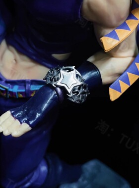 JOJO奇妙冒险乔瑟夫乔斯达紫色隐者荆刺戒指潮流个性创意开口指环