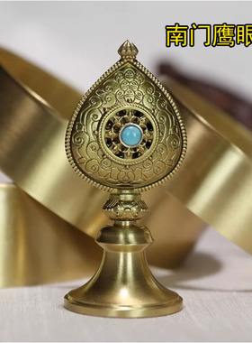 纯铜光面曼扎盘供37堆七堆曼茶