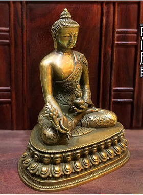 国产特精工紫铜佛像药师佛