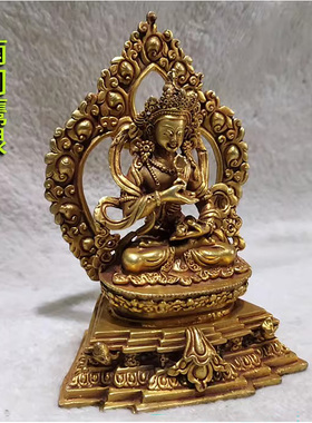 4寸金刚萨垛尼泊尔纯铜鎏金佛像