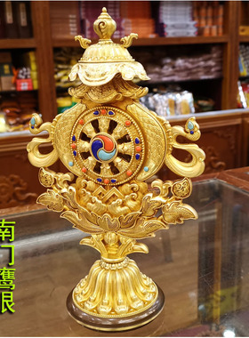 台湾精工全纯铜八吉祥组合摆件