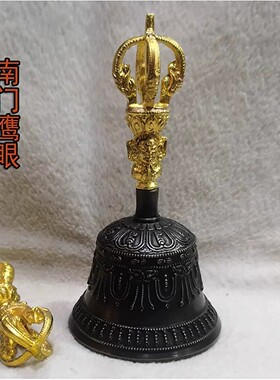 尼泊尔成品响铜五股金刚铃 手摇铃 纯铜金刚铃