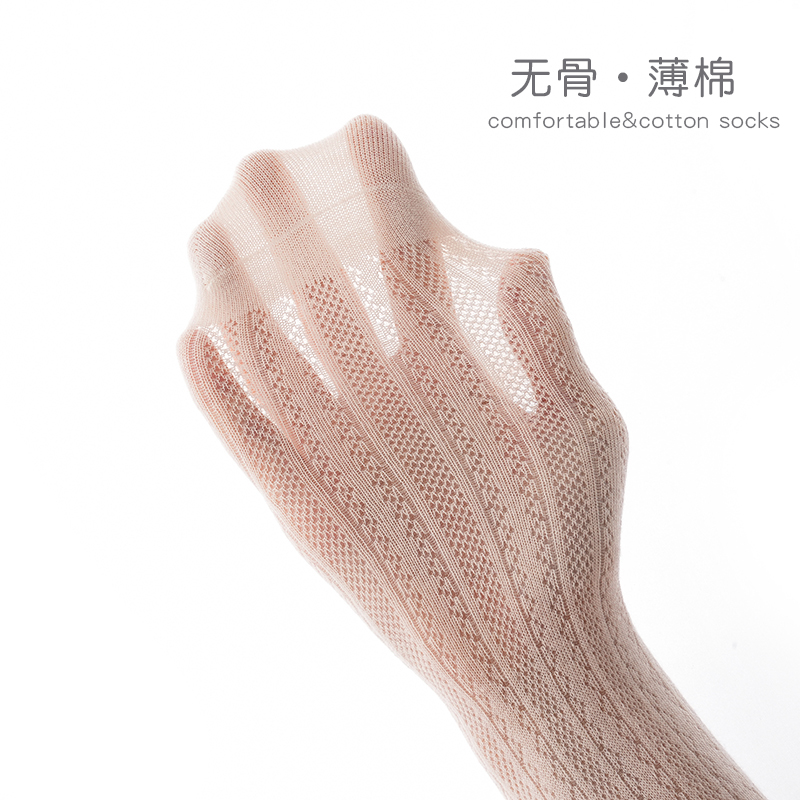 婴儿长筒袜夏季薄款无骨网眼棉袜过膝袜新生儿宝宝袜防蚊袜不勒腿 - 图3