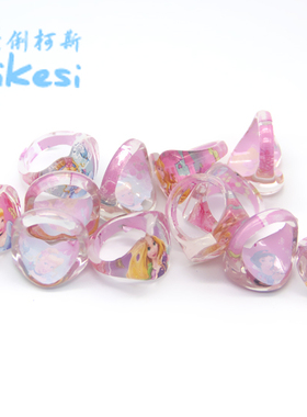 冰雪奇缘金沙艾莎女孩幼儿戒指