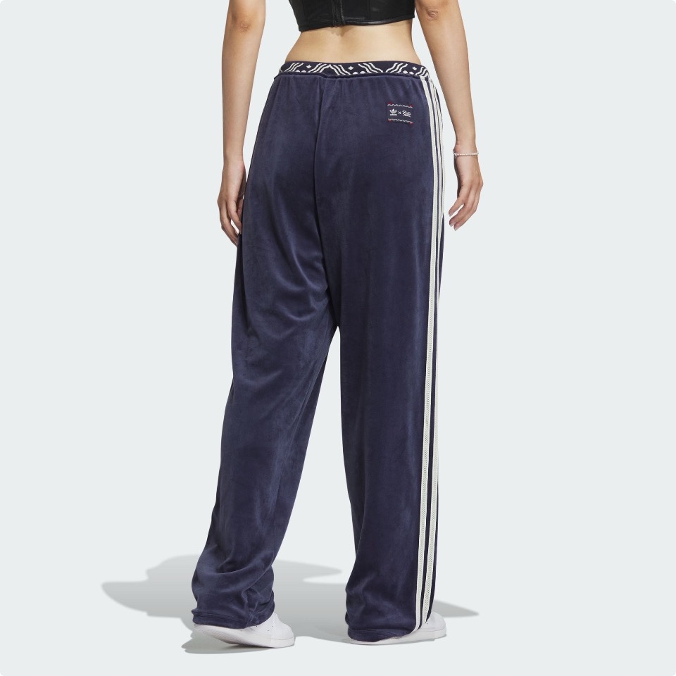 Adidas阿迪达斯VELOUR SST PANT女子复古丝绒宽松运动长裤 IX4231 - 图1