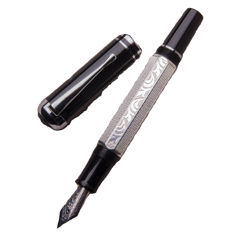 胖叔钢笔末匠P138新款活塞墨水笔大容量金属笔杆bock钢尖鸡尾 - 图3