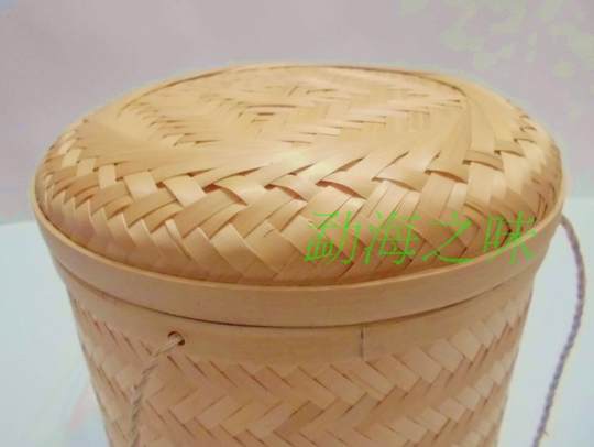 Bamboo skin Pu'er tea Qizi cake packaging bamboo basket bamboo basket