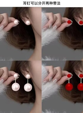 2025新款红珍珠耳环中国
