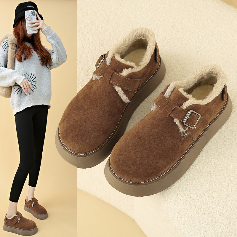 老北京布鞋女黑色棉鞋2025新款冬季孕妇防滑加绒一脚蹬妈妈勃肯鞋,淘宝优惠券,粉丝福利购,淘宝优惠卷