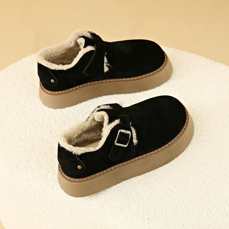 老北京布鞋女黑色棉鞋2025新款冬季孕妇防滑加绒一脚蹬妈妈勃肯鞋,淘宝优惠券,粉丝福利购,淘宝优惠卷