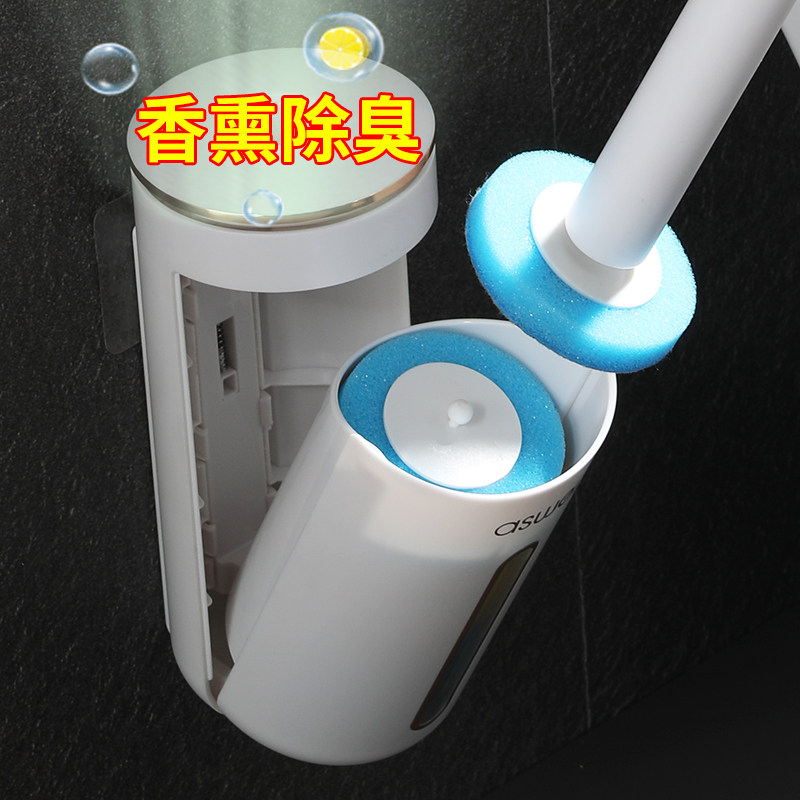 Aromatherapy disposable toilet brush with replaceable aromatherapy brush head