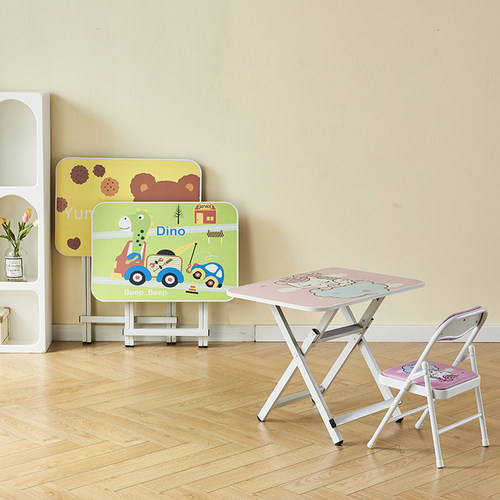 折叠学习桌儿童吃饭餐桌学生家用简易书桌写字作业桌子办公电脑桌 - 图1