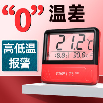 Old Fishing Artisan Fish Tank Thermometer High Precision Electronic Test Temperature Display Water Group Special Water Temperature Meter Old Fish Smith