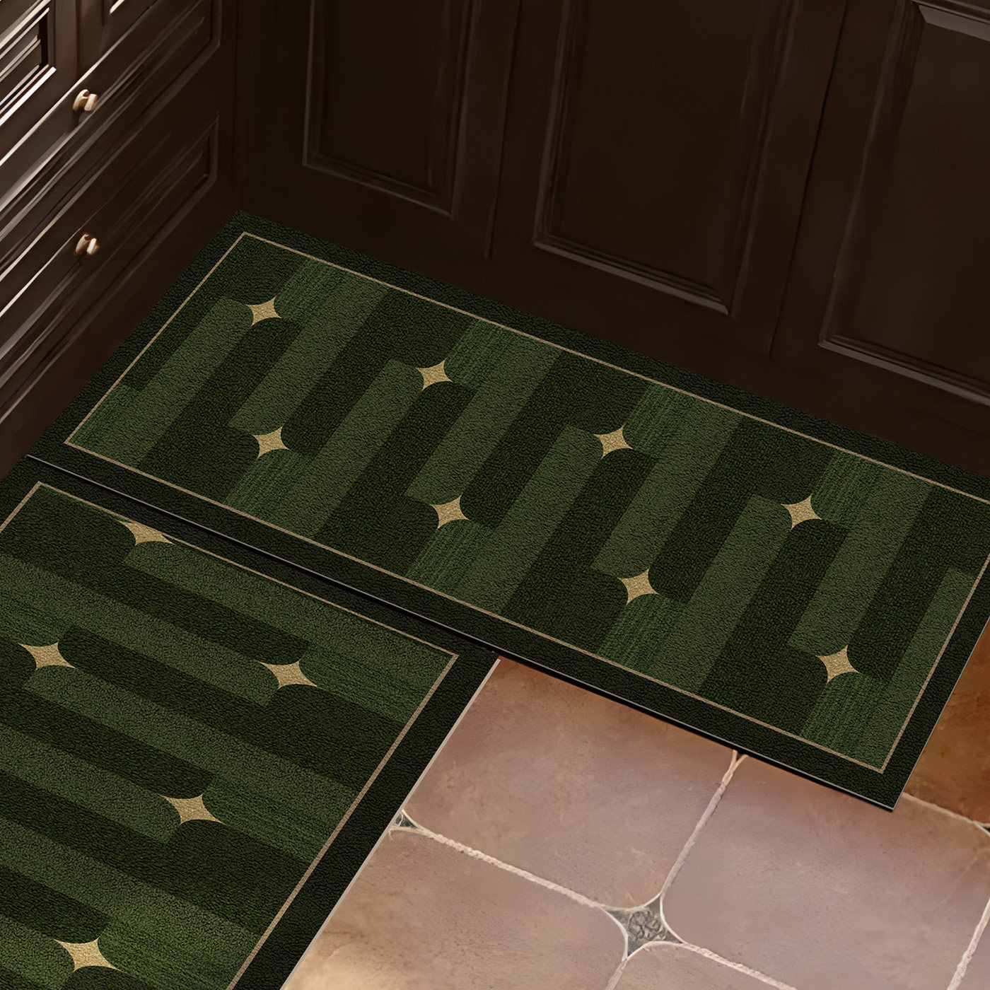 Xingyang kitchen floor mat, oil-proof, non-slip, long leather absorbent mat, wipeable, washable, stain-resistant floor mat, home carpet