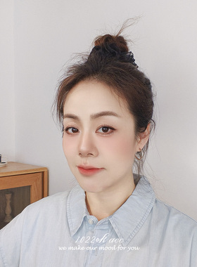 黑色欧根纱褶皱花边香蕉夹百搭