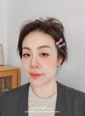 韩国进口水钻蝴蝶结刘海鸭嘴夹