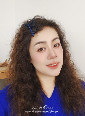 韩国进口欧根纱水钻蝴蝶结刘海夹