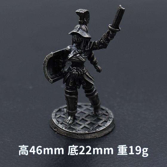 复古白铜斯巴达兵人玩具模型幕府武士送男生礼物桌面游戏棋子摆件