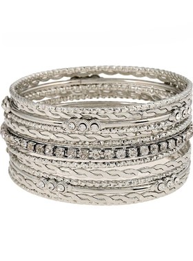 多层合金镶钻手镯