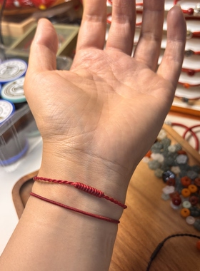 手工编织泰蜡线红绳手链本命年情侣款手工定制平安转运