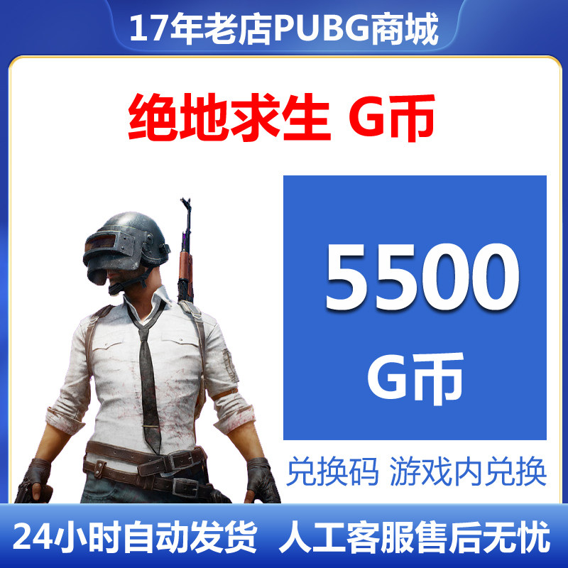 PUBGG币绝地求生金币官方充值G币吃鸡gb游戏币皮肤点卷兑换码CDK