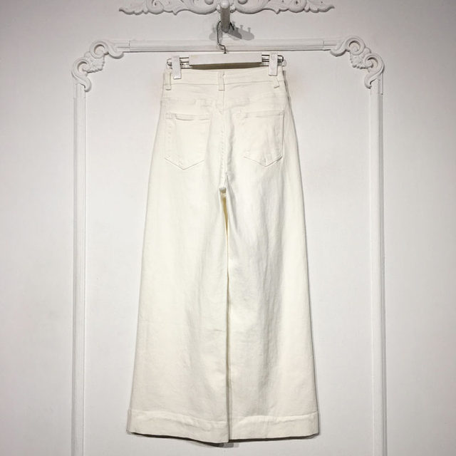 Rongyue YB000854 ຄົນອັບເດດ: denim wide leg pants ຍີ່ຫໍ້ເຄື່ອງນຸ່ງຫົ່ມຂອງແມ່ຍິງສ່ວນຫຼຸດ
