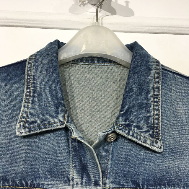ບັນທຶກຊຸດ K50461 ຄົນອັບເດດ: denim vest ຍີ່ຫໍ້ເຄື່ອງນຸ່ງຫົ່ມຂອງແມ່ຍິງສ່ວນຫຼຸດ