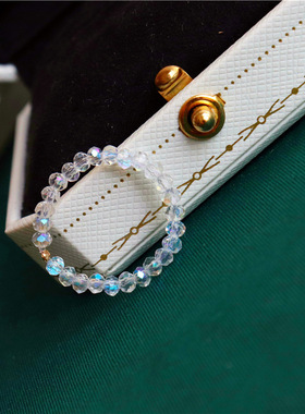手作超闪进口白色水晶订做女ins
