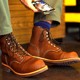 粗狂北美野牛皮固特异工艺8111伞兵靴男机车马丁靴短靴子百搭复古